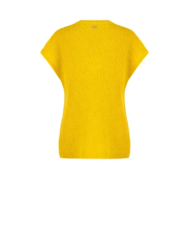 Oversized mohairen trui met V-hals Rinascimento - olijfgroen