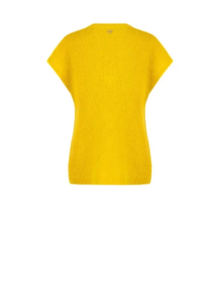 Oversized mohairen trui met V-hals Rinascimento - olijfgroen