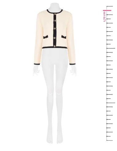 Hazelbruine gebreide cardigan met logoknopen van RR Rinascimento
