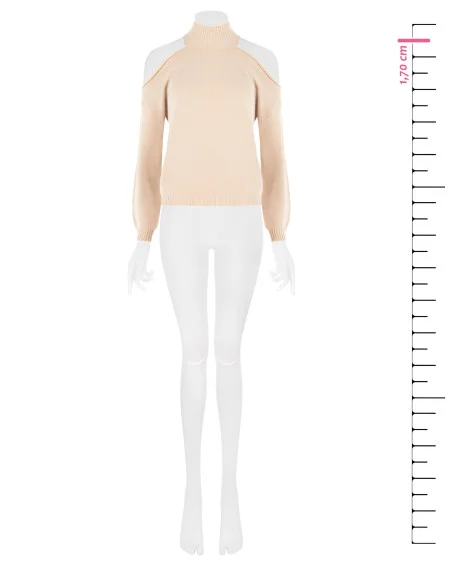Lichte trui van een viscosemix met cut-outs op de schouders Rinascimento