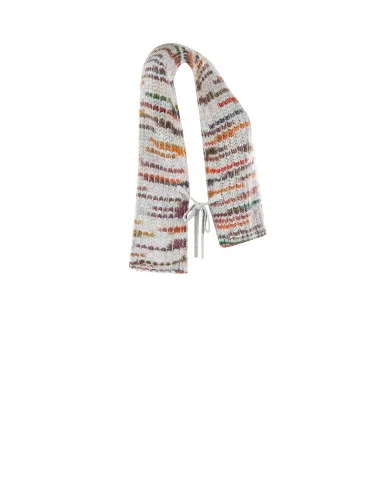 Gebreid vest met lurex en strikbandjes aan de zijkanten Rinascimento
