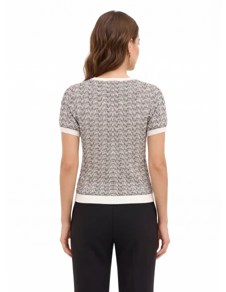 Tweedtrui met lurex Rinascimento