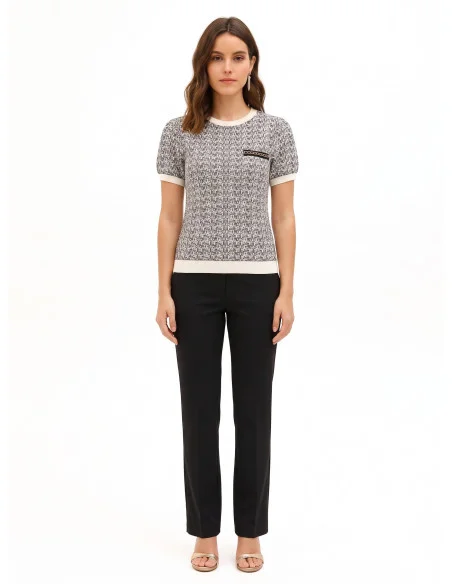 Tweedtrui met lurex Rinascimento