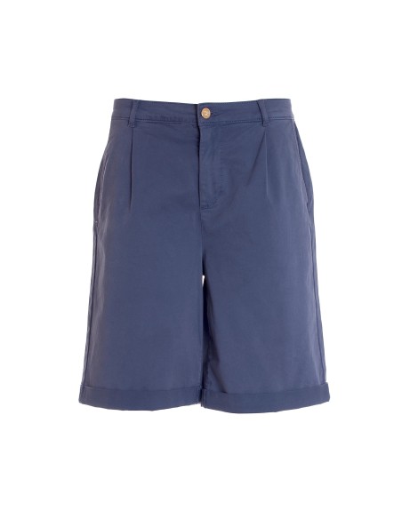 Wijde bermudashort van gabardine Fracomina