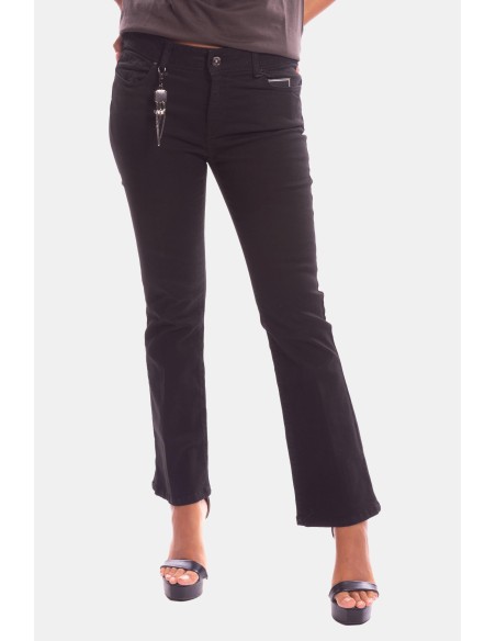 Denim cropped flare Fracomina