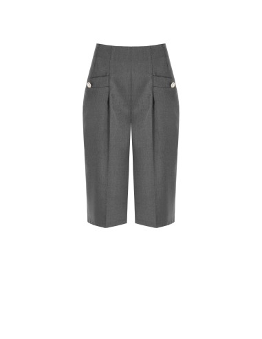 Cropped broek van herenstof Rinascimento