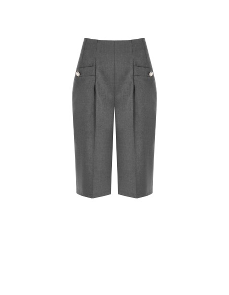 Cropped broek van herenstof Rinascimento