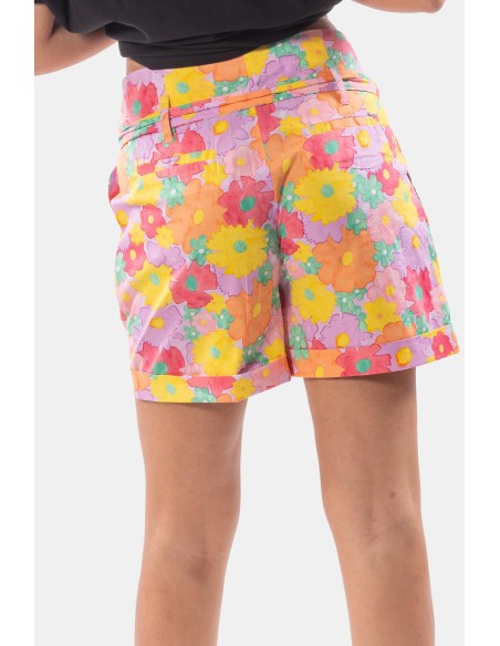 Regular short met bloemenprint van Fracomina