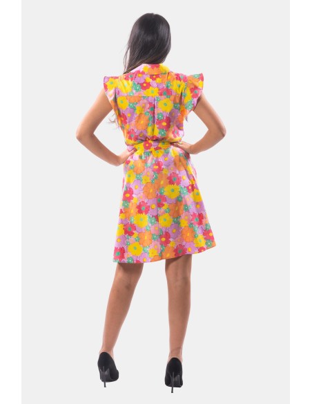Mini-jurk in overhemdstijl met bloemenprint van Fracomina