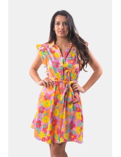 Mini-jurk in overhemdstijl met bloemenprint van Fracomina