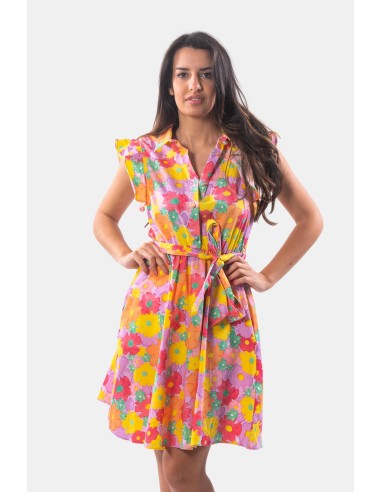 Mini-jurk in overhemdstijl met bloemenprint van Fracomina