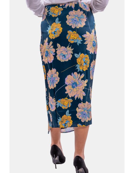 Guess midi-rok met split en bloemenprint