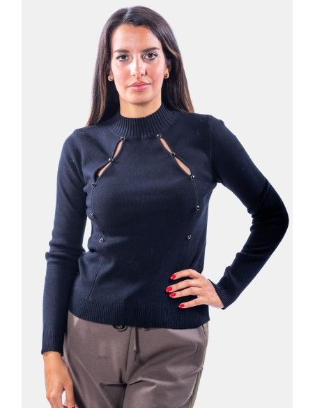 Slim-fit ribgebreide top van Fracomina
