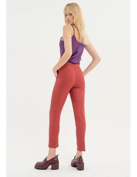 Regular broek van technische stof Fracomina