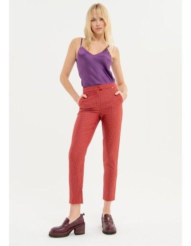 Regular broek van technische stof Fracomina