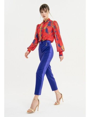 Regular broek van technische stof Fracomina