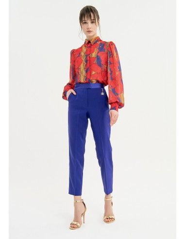 Regular broek van technische stof Fracomina