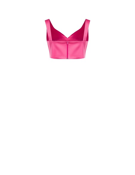 Cropped top van satijn van Rinascimento