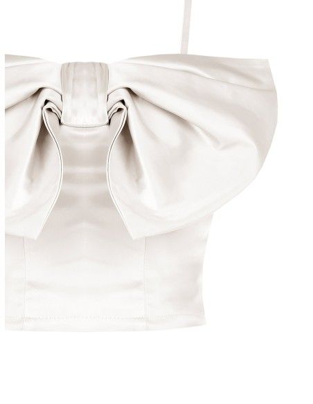 Cropped bustiertop met maxi-strik Rinascimento