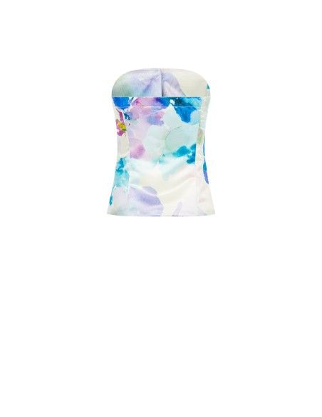 Rinascimento Gilet met bloemenfantasie
