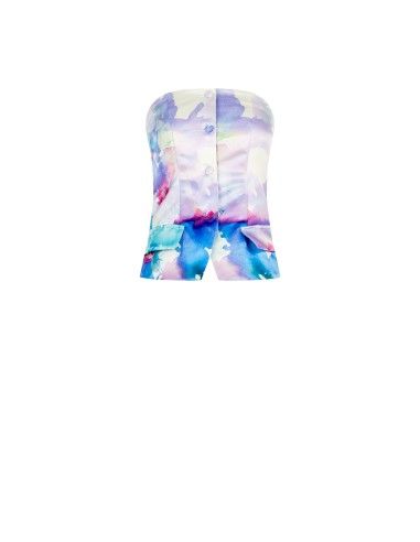 Rinascimento Gilet met bloemenfantasie