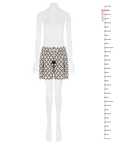 Korte wijde katoenen broek met kwastjes van Rinascimento