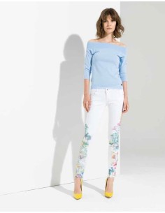 Denim met applicaties Fracomina