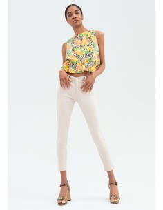 Slim-fit jeans met push-upeffect in gabardine van Fracomina