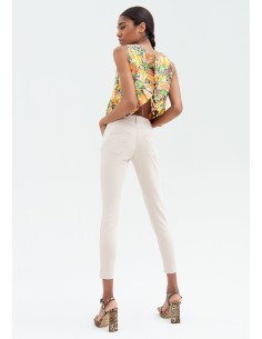 Slim-fit jeans met push-upeffect in gabardine van Fracomina 2