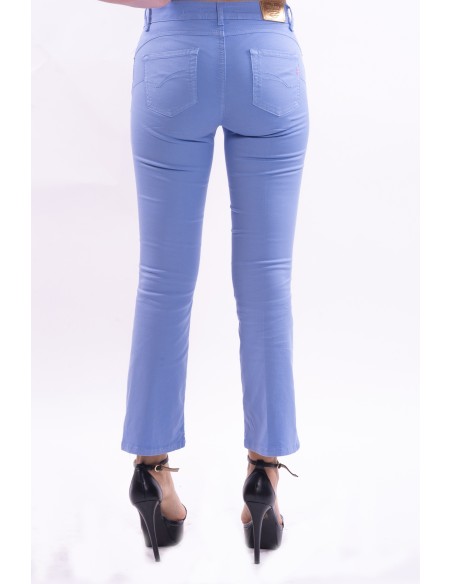Gekleurde Bella Flare Cropped Stretch-jeans van Fracomina