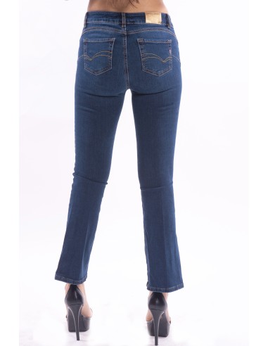 Bella Flare Cropped-jeans van verfijnde stretchdenim van Fracomina