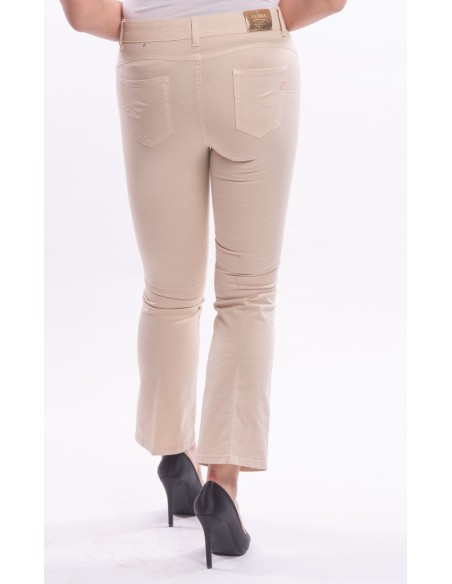 Gekleurde Bella Flare Cropped Stretch-jeans van Fracomina