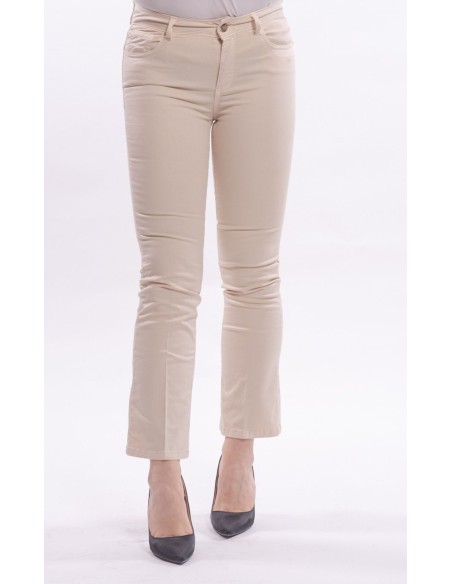 Gekleurde Bella Flare Cropped Stretch-jeans van Fracomina