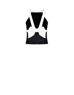 Strakke crop top van technische stof met strik aan de achterkant Rinascimento 2