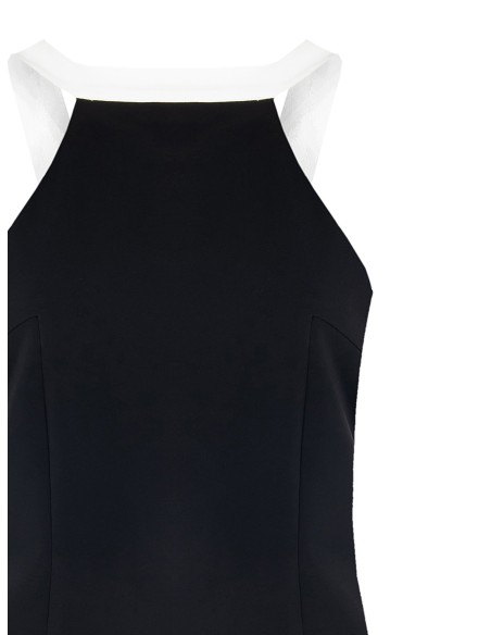 Strakke crop top van technische stof met strik aan de achterkant Rinascimento