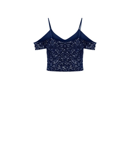 Met pailletten bedekte crop top van Rinascimento