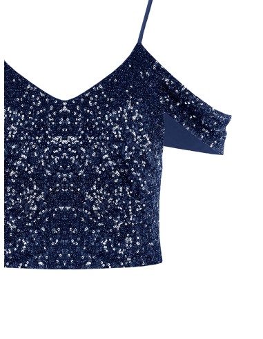 Met pailletten bedekte crop top van Rinascimento