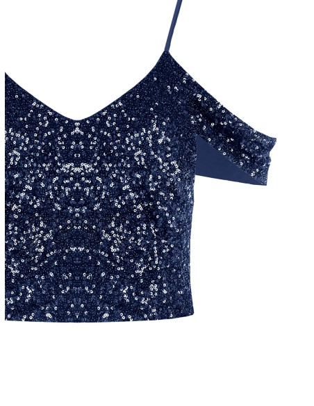 Met pailletten bedekte crop top van Rinascimento
