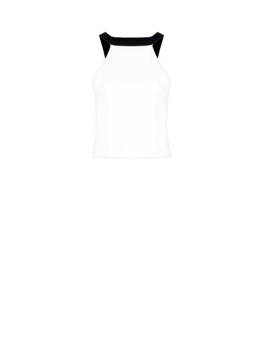Strakke crop top van technische stof met strik aan de achterkant Rinascimento