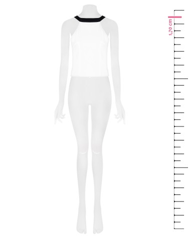 Strakke crop top van technische stof met strik aan de achterkant Rinascimento