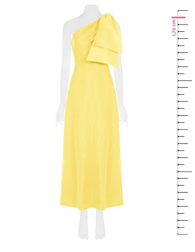 Lange asymmetrische nylonjurk met strik van Rinascimento