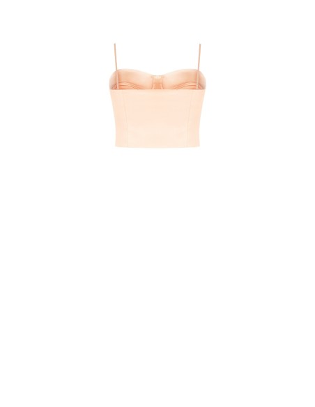 Bandeau-crop top van satijn van Rinascimento