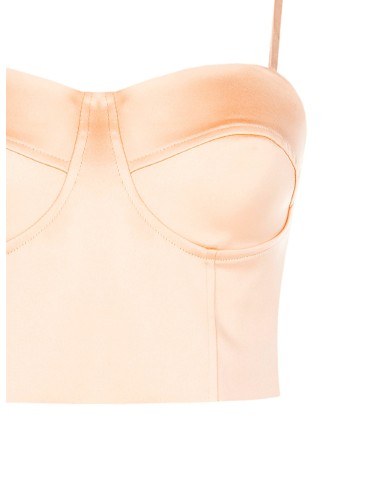 Bandeau-crop top van satijn van Rinascimento