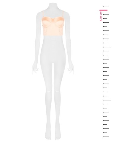 Bandeau-crop top van satijn van Rinascimento