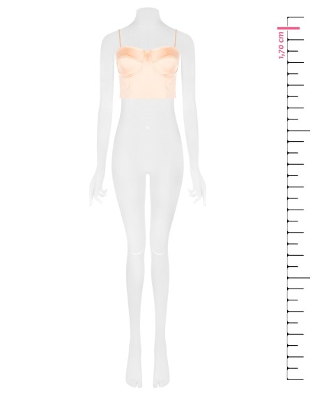 Bandeau-crop top van satijn van Rinascimento