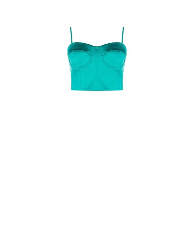 Bandeau-crop top van satijn van Rinascimento