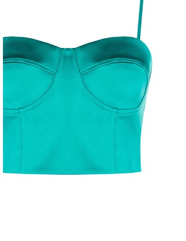 Bandeau-crop top van satijn van Rinascimento