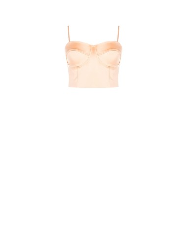 Bandeau-crop top van satijn van Rinascimento