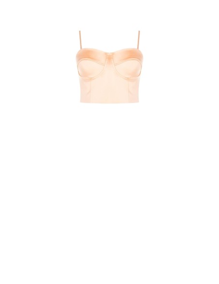 Bandeau-crop top van satijn van Rinascimento
