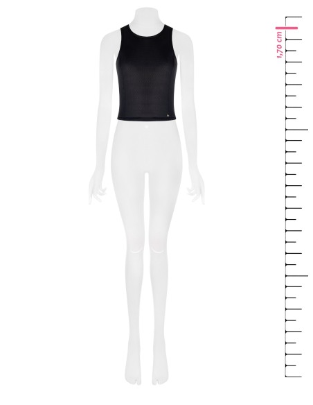 Neopreen top met mesh aan de voorkant en een maxi-rits aan de achterkant Rinascimento